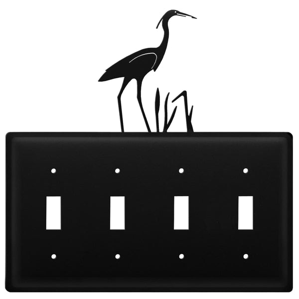 Wrought Iron Heron Quad Switch Cover light switch covers lightswitch covers outlet cover switch