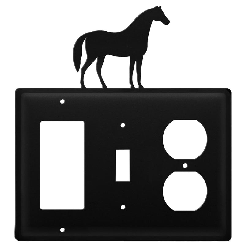 Wrought Iron Horse GFCI Switch Outlet Cover light switch covers lightswitch covers outlet cover