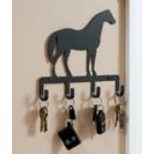 Wrought Iron Horse & Jockey Key Holder Key Hooks key hanger key hooks Key Organizers key rack