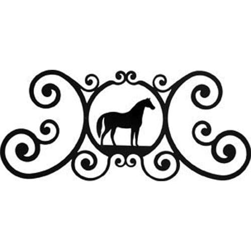 Wrought Iron Horse Over Door Plaque door plaque house signs metal name plaques metal plaques name