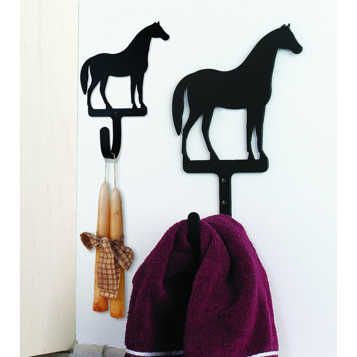 Wrought Iron Horse Wall Hook Decorative Large coat hooks door hooks hook horse hook Horse Wall Hook