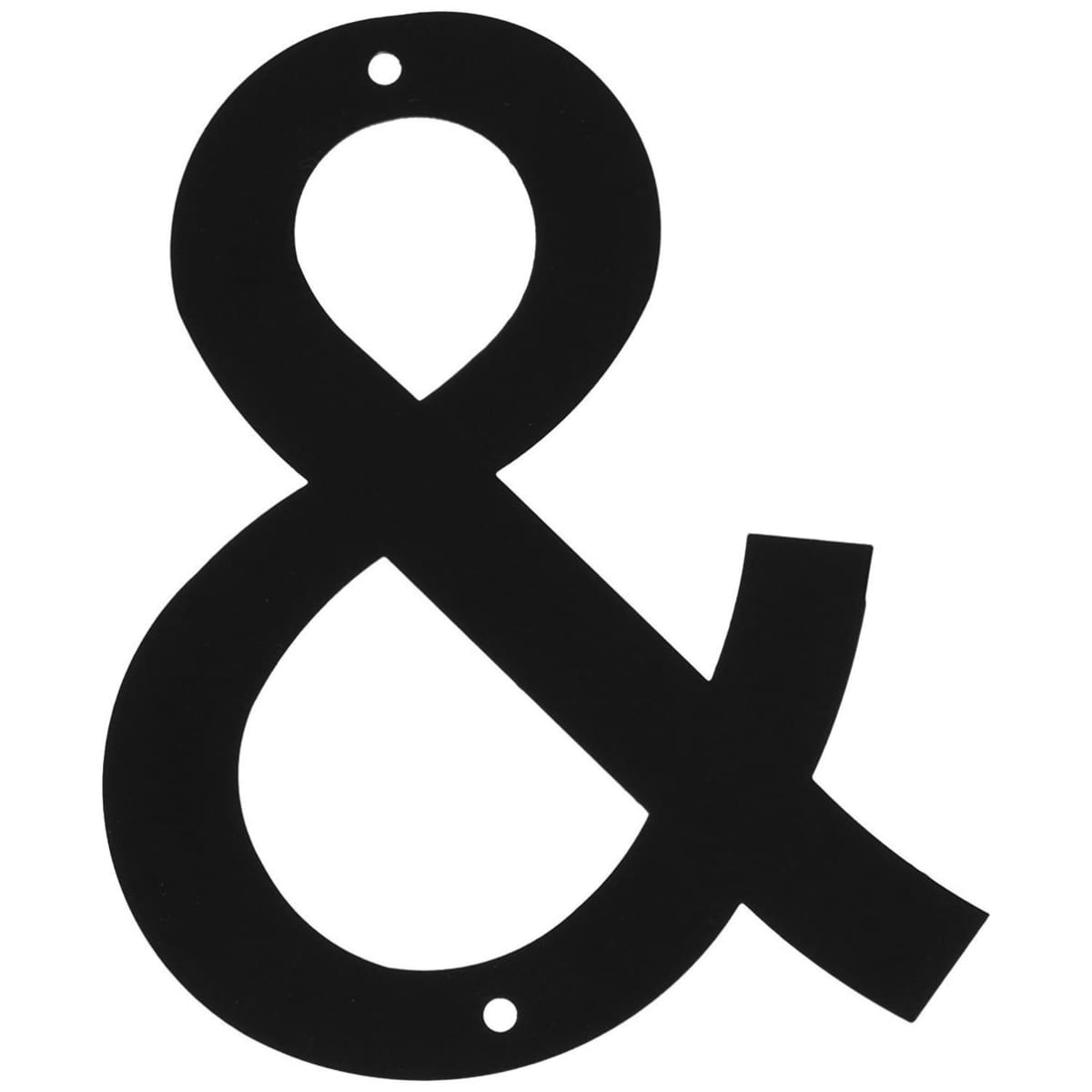 Wrought iron metal ampersand house letter