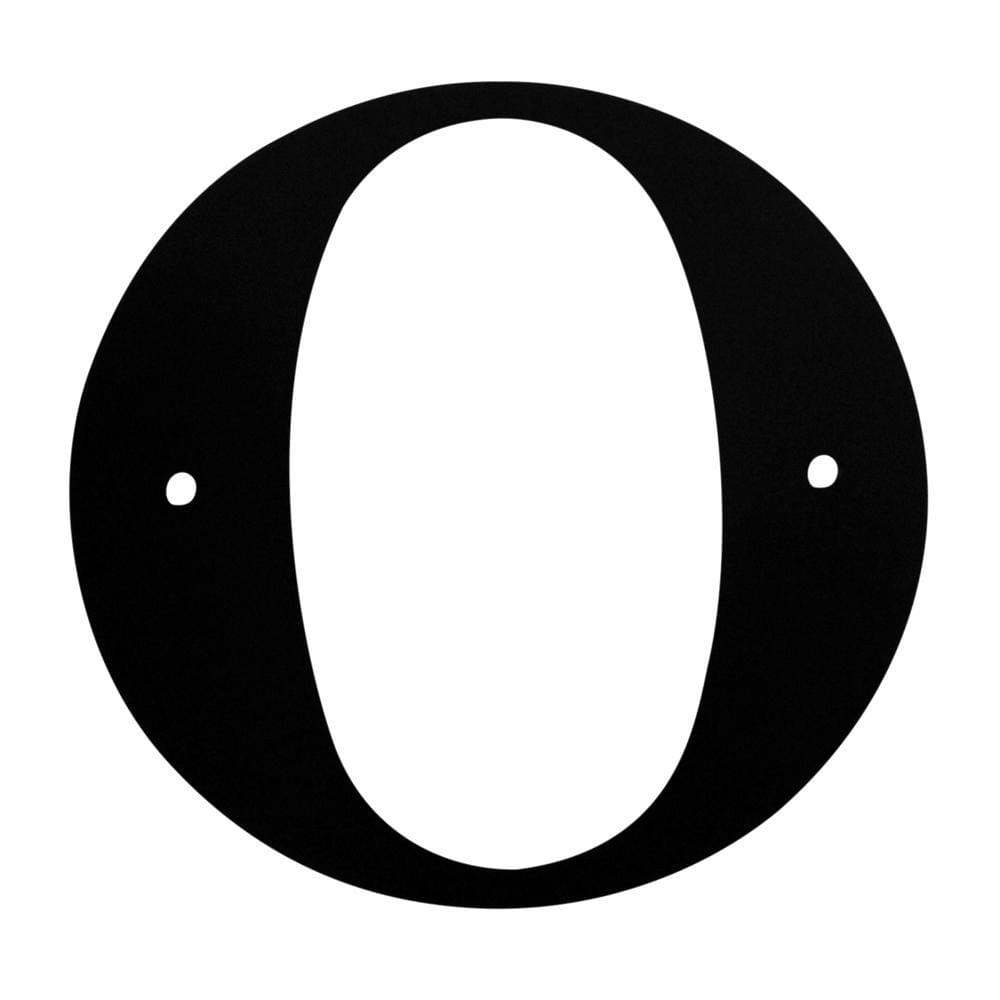 Wrought iron metal house letter O, rust-resistant