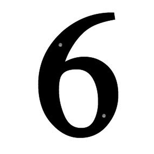 Wrought Iron House Number 6 Sm 6 Inches door numbers house number house numbers number 6 number six
