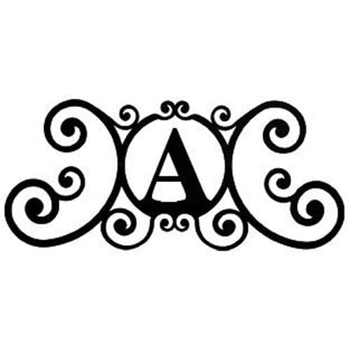 Wrought Iron House Plaque Let A 24 Inches door plaque house letter house signs letter a metal