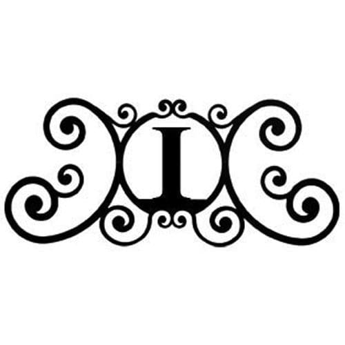 Wrought Iron House Plaque Let I 24 Inches door plaque house letter house signs letter i metal