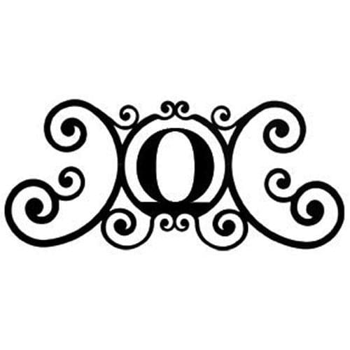 Wrought Iron House Plaque Let O 24 Inches door plaque house letter house signs letter o metal