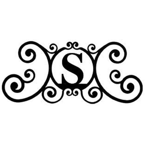 Wrought Iron House Plaque Let S 24 Inches door plaque house letter house signs letter s metal