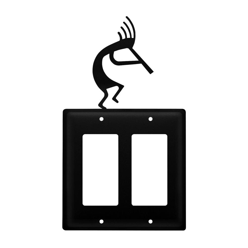 Wrought Iron Kokopelli Double GFCI Cover light switch covers lightswitch covers outlet cover switch