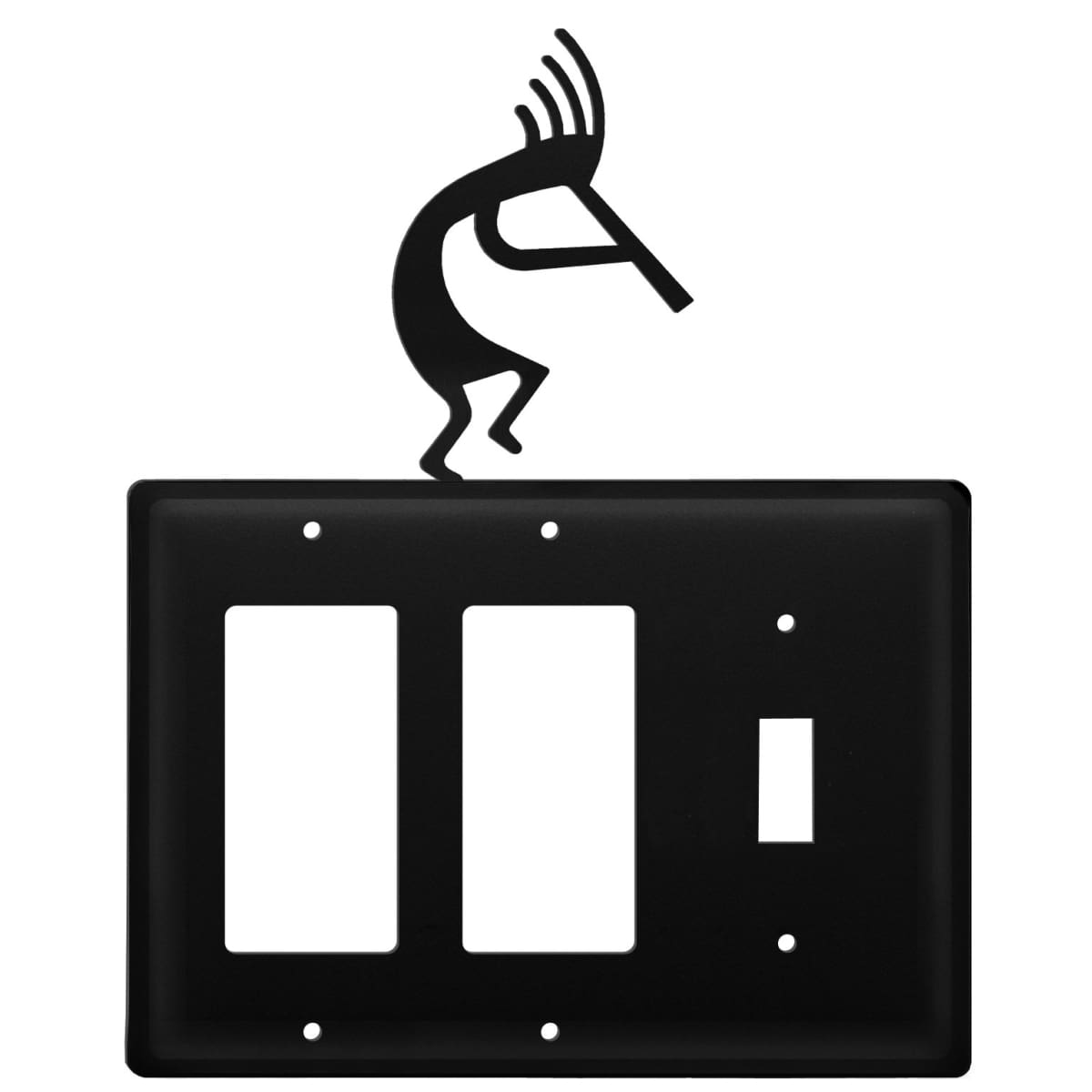 Wrought Iron Kokopelli Double GFCI Switch Cover light switch covers lightswitch covers outlet cover