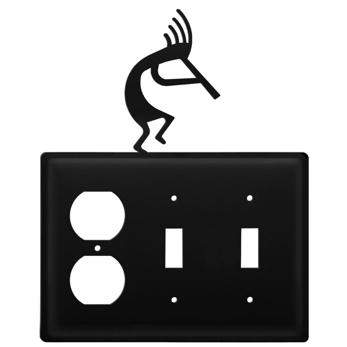 Wrought Iron Kokopelli Outlet Double Switch Cover light switch covers lightswitch covers outlet