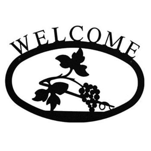Wrought Iron Large Grapevine Welcome Home Sign Large door signs outdoor signs welcome home sign