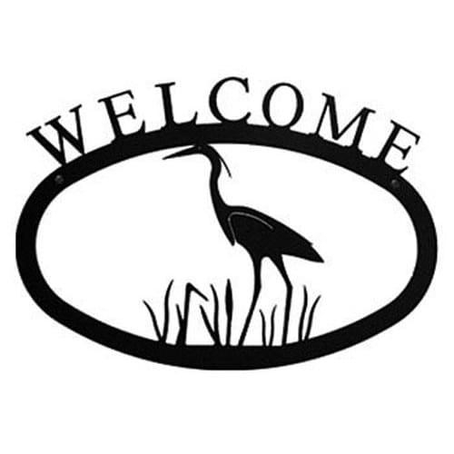 Wrought Iron Large Heron Welcome Home Sign Large door signs outdoor signs welcome home sign welcome