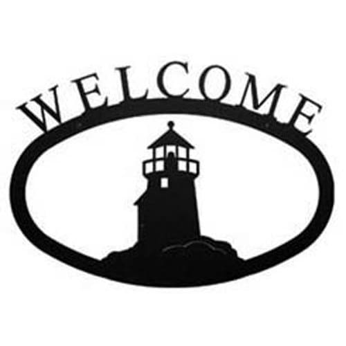 Wrought Iron Large Lighthouse Welcome Home Sign Large door signs outdoor signs welcome home sign