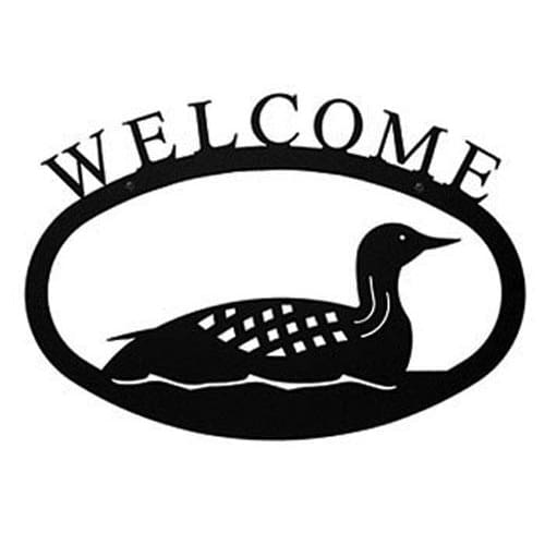 Wrought Iron Large Loon Welcome Home Sign Large door signs outdoor signs welcome home sign welcome