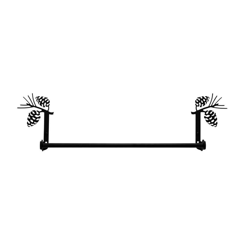 Wrought Iron Large Pine Cone Towel Rail Towel Rack bathroom towel rails black wrought iron outdoor