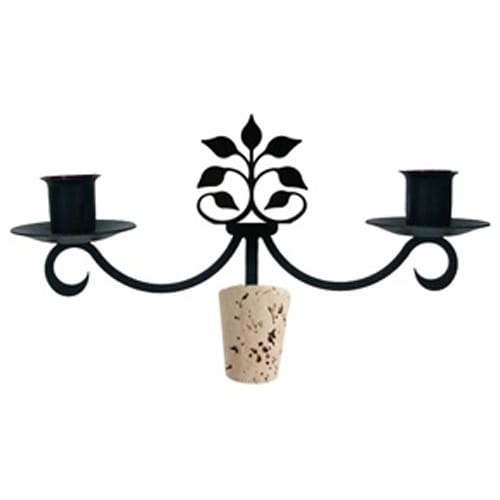 Wrought Iron Leaf Fan Wine Bottle Stopper Candelabra candelabra candelabrum candle holder romantic