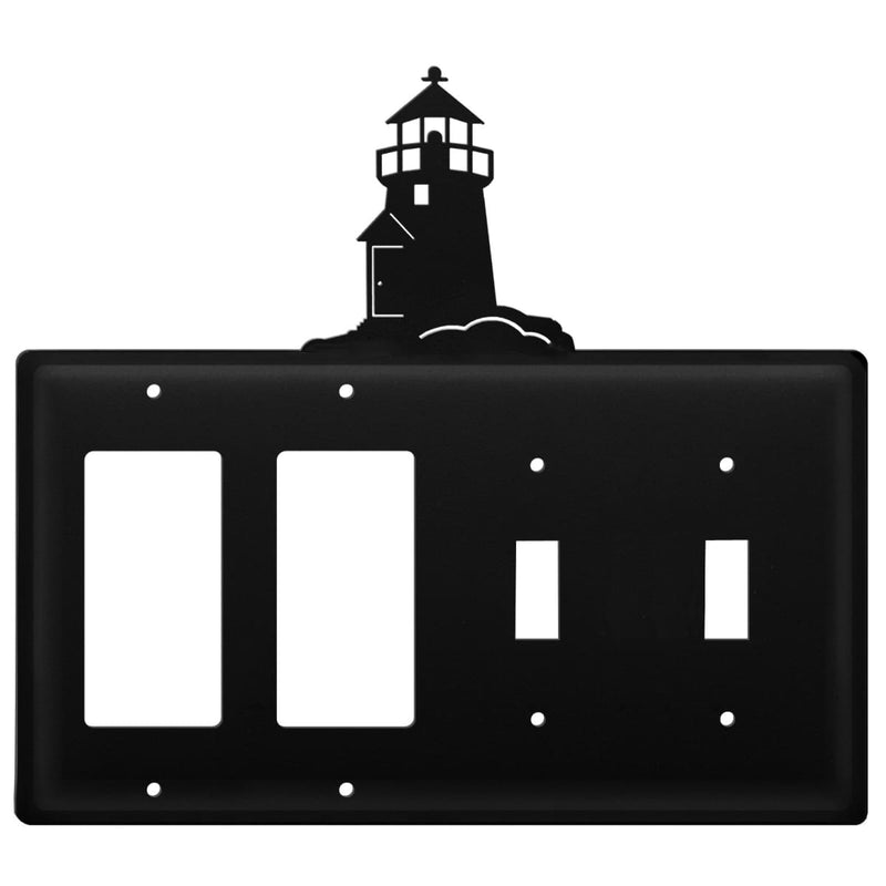 Wrought Iron Lighthouse Double GFCI Double Switch Cover light switch covers lightswitch covers
