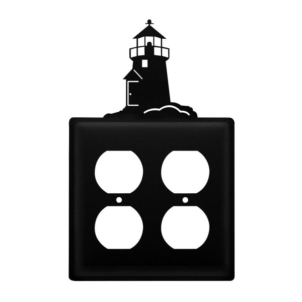 Wrought Iron Lighthouse Double Outlet Cover light switch covers lightswitch covers outlet cover