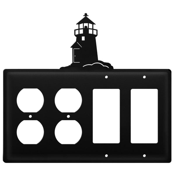 Wrought Iron Lighthouse Double Outlet Double GFCI Cover light switch covers lightswitch covers