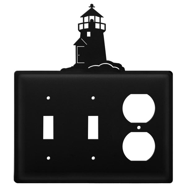 Wrought Iron Lighthouse Double Switch & Single Outlet Cover new outlet cover Wrought Iron Lighthouse