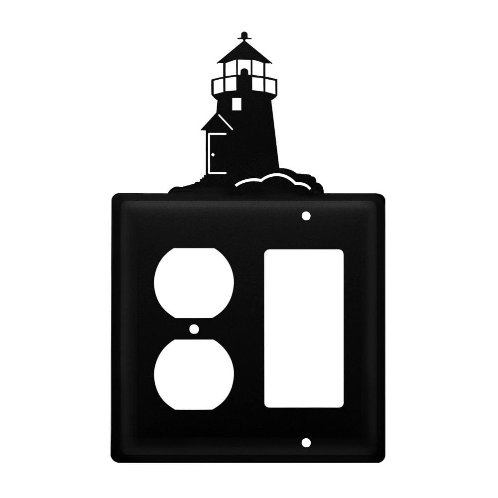 Wrought iron lighthouse outlet cover and GFCI