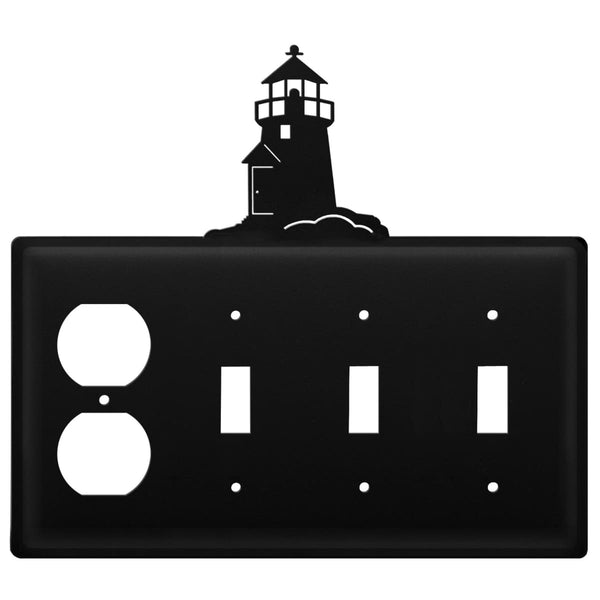 Wrought Iron Lighthouse Outlet Triple Switch Cover light switch covers lightswitch covers outlet
