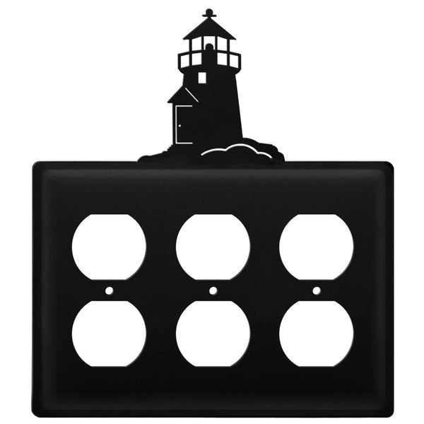 Wrought Iron Lighthouse Triple Outlet Cover light switch covers lightswitch covers outlet cover