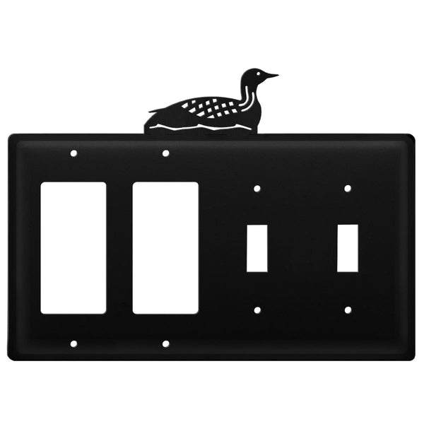 Wrought Iron Loon Double GFCI Double Switch Cover light switch covers lightswitch covers outlet