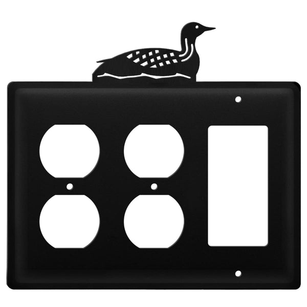 Wrought Iron Loon Double Outlet GFCI Cover light switch covers lightswitch covers outlet cover
