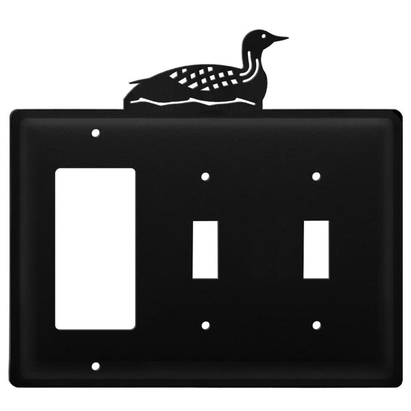Wrought Iron Loon GFCI Double Switch Cover light switch covers lightswitch covers outlet cover