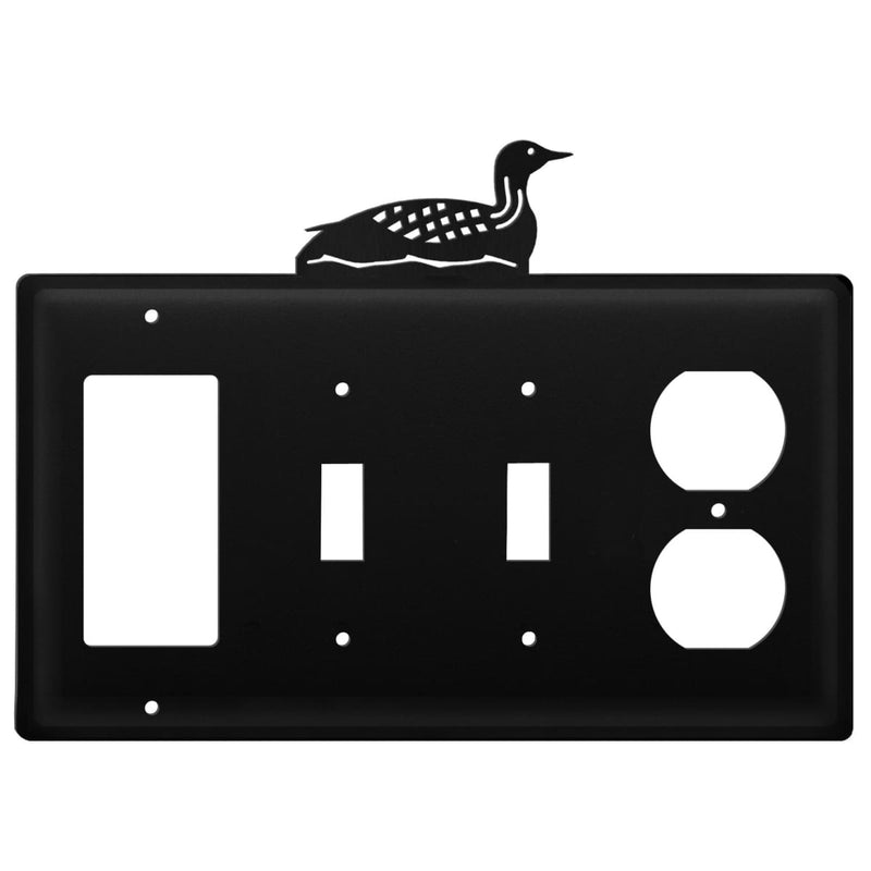 Wrought Iron Loon GFCI Double Switch Outlet Cover light switch covers lightswitch covers outlet