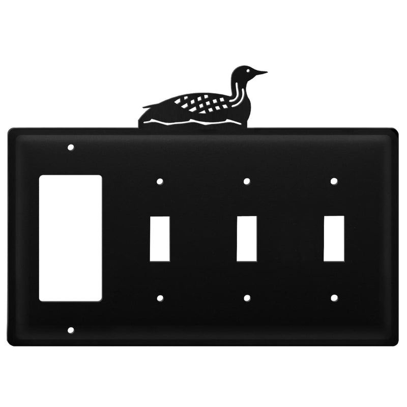 Wrought Iron Loon GFCI Triple Switch Cover light switch covers lightswitch covers outlet cover