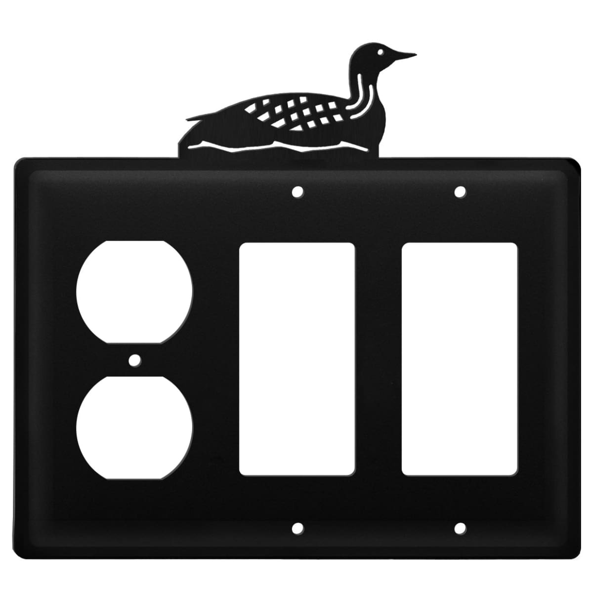 Wrought Iron Loon Outlet Cover & Double GFCI light switch covers lightswitch covers outlet cover