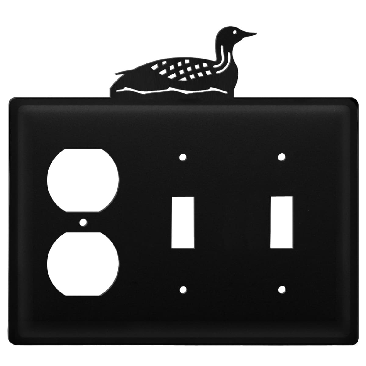 Wrought Iron Loon Outlet Double Switch Cover light switch covers lightswitch covers outlet cover