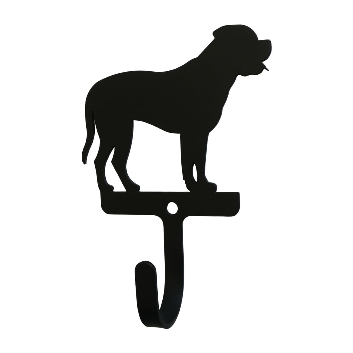 Wrought iron Mastiff dog wall hook, decorative and small