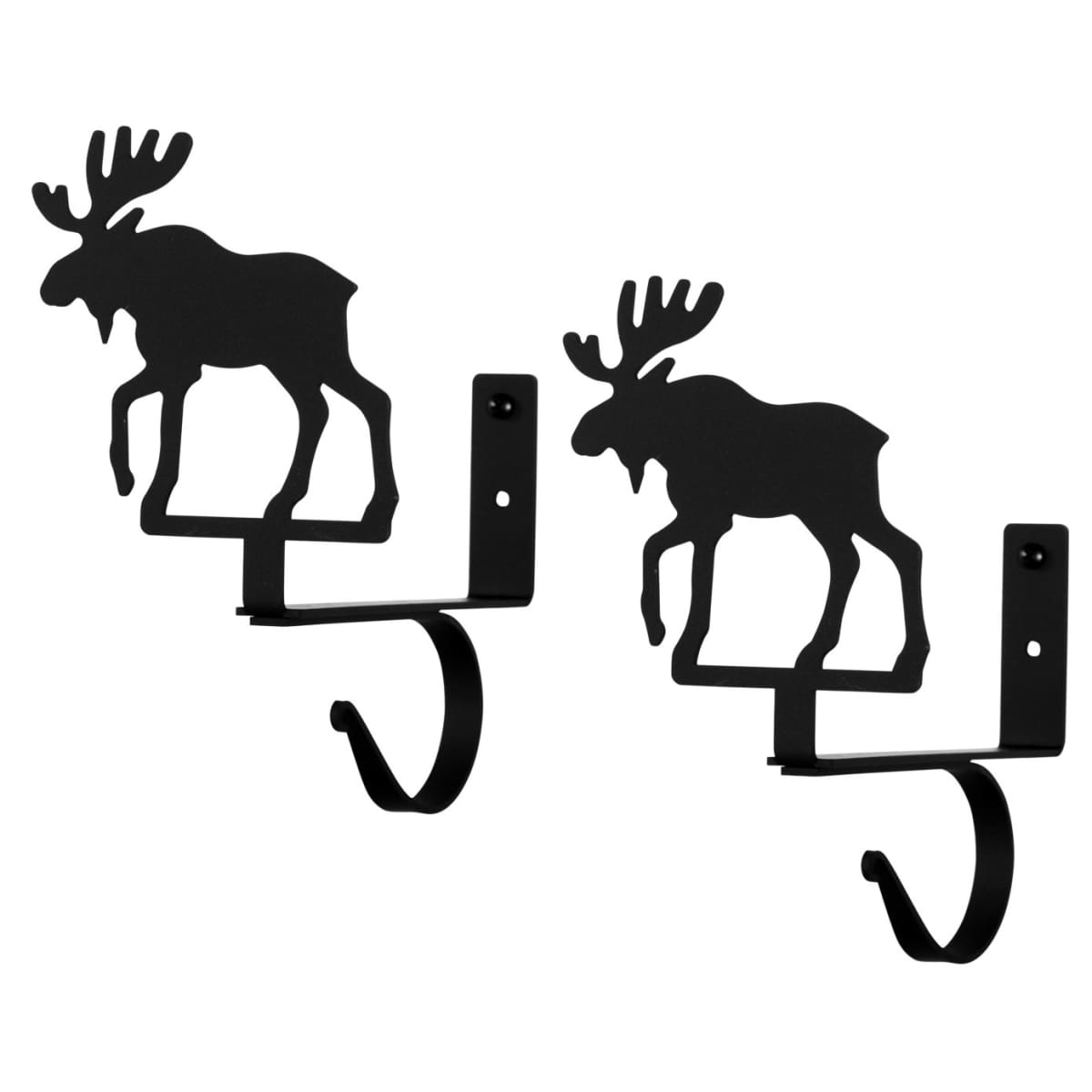 Wrought Iron Moose Curtain Rod & Shelf Brackets Set curtain rod shelf bracket floating shelves shelf