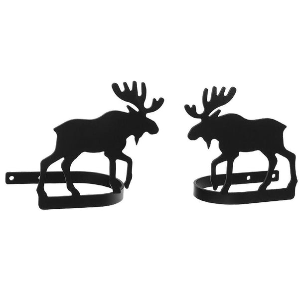 Wrought Iron Moose Curtain Tie Back Set curtain accessories curtain holdbacks curtain tie backs hold