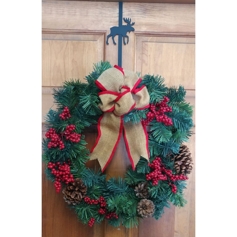 Wrought Iron Moose Door Wreath Hanger Christmas decorations christmas wreath stand door wreaths
