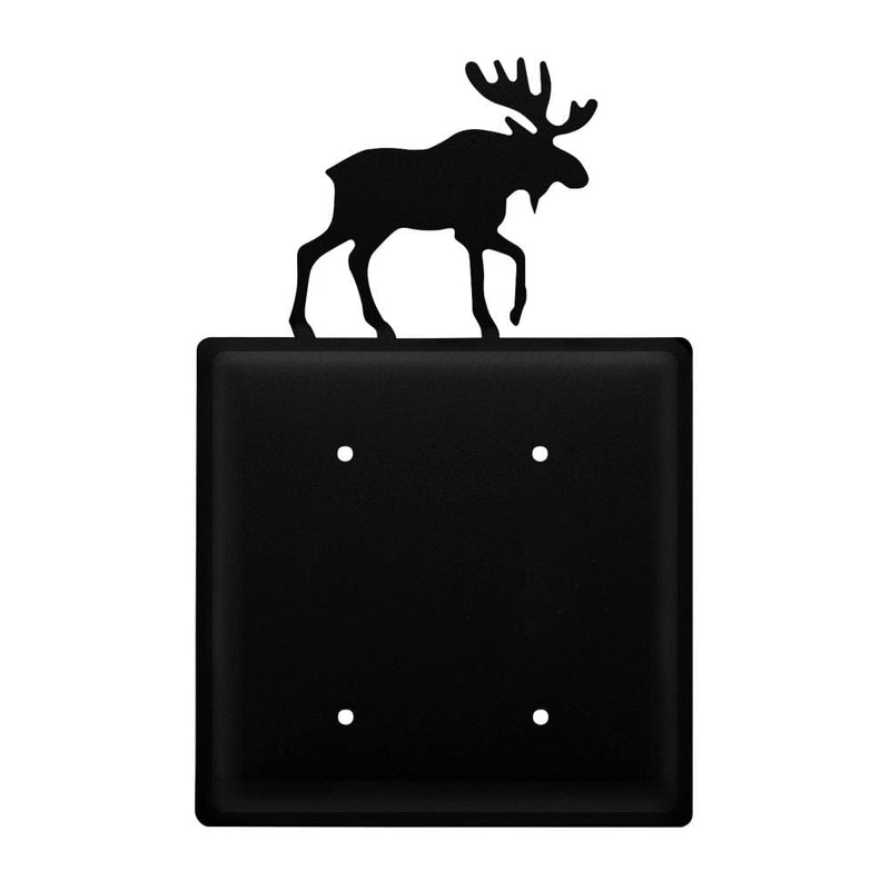 Wrought Iron Moose Double Blank Cover light switch covers lightswitch covers outlet cover switch