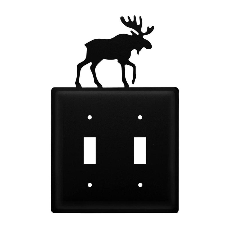 Wrought Iron Moose Double Switch Cover light switch covers lightswitch covers outlet cover switch