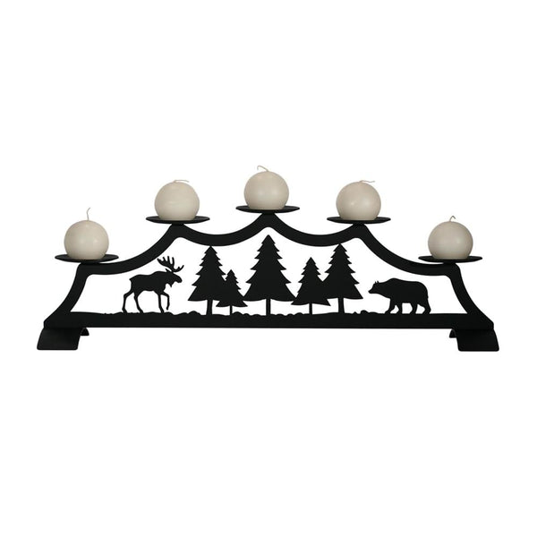 Wrought Iron Moose Fireplace Pillar Holder candle holder candle wall sconce center pieces sconce