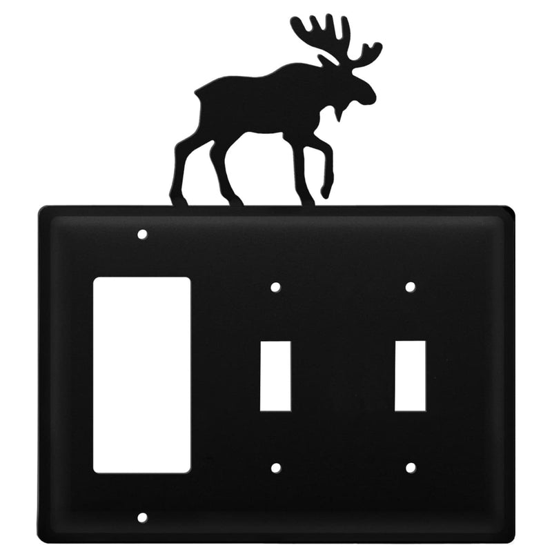 Wrought Iron Moose GFCI Double Switch Cover light switch covers lightswitch covers outlet cover