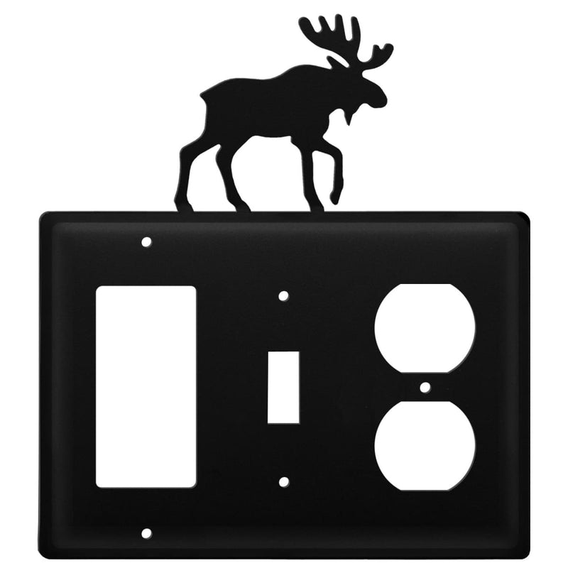 Wrought Iron Moose GFCI Switch Outlet Cover light switch covers lightswitch covers outlet cover