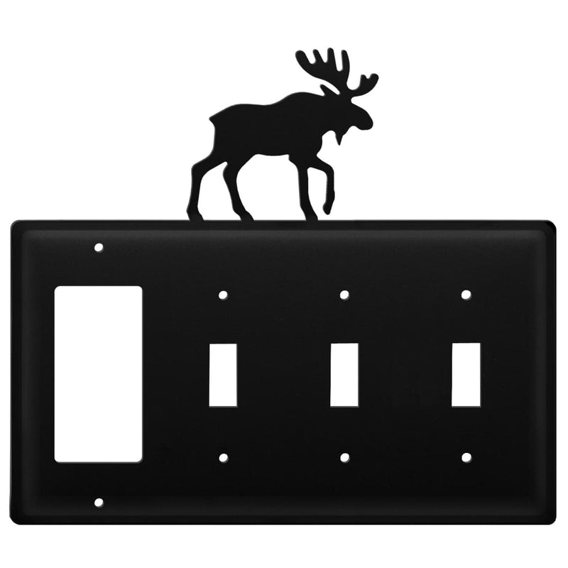 Wrought Iron Moose GFCI Triple Switch Cover light switch covers lightswitch covers outlet cover