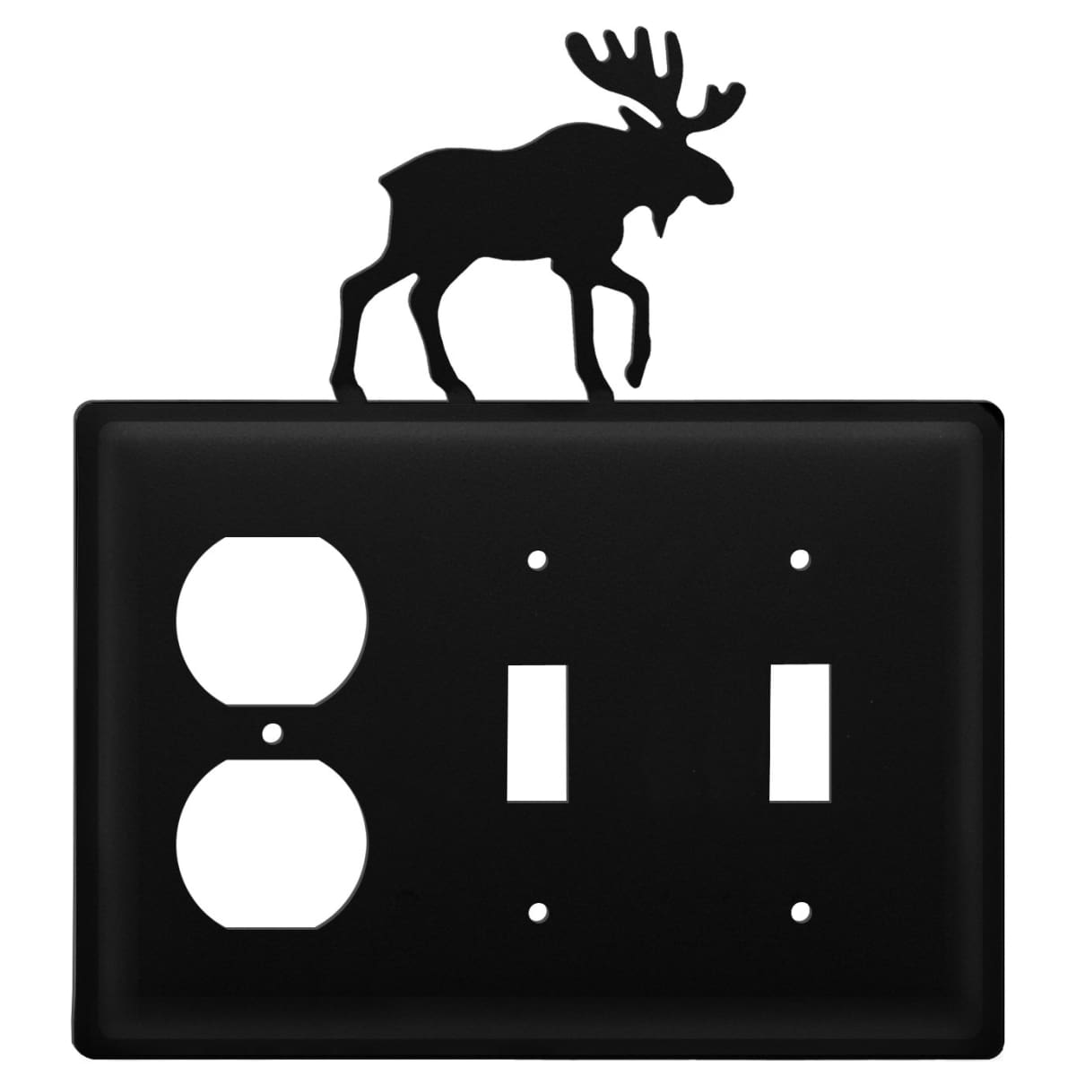 Wrought Iron Moose Outlet Double Switch Cover light switch covers lightswitch covers outlet cover