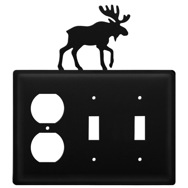 Wrought Iron Moose Outlet Double Switch Cover light switch covers lightswitch covers outlet cover