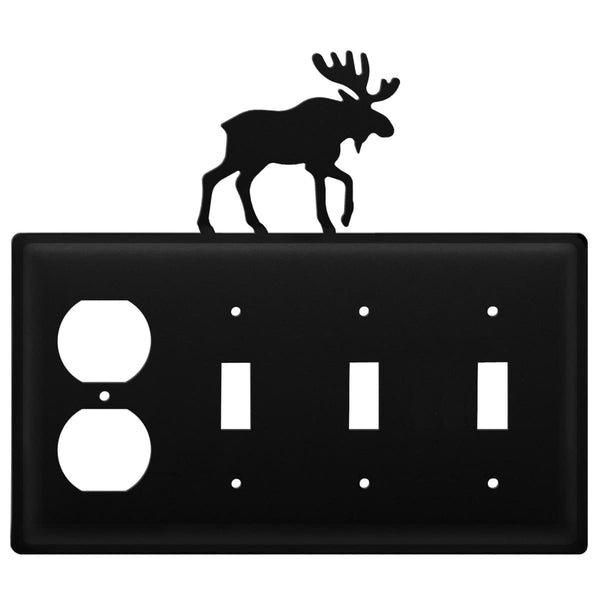 Wrought Iron Moose Outlet Triple Switch Cover light switch covers lightswitch covers outlet cover