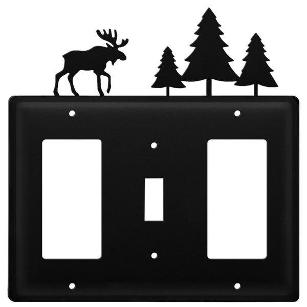 Wrought Iron Moose Pine Trees GFCI Switch GFCI Cover light switch covers lightswitch covers outlet