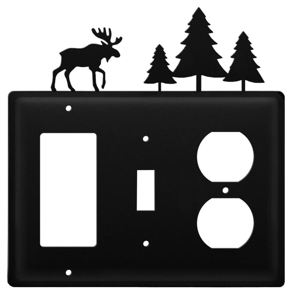 Wrought Iron Moose Pine Trees GFCI Switch Outlet Cover light switch covers lightswitch covers outlet